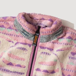 Ashland Stripe & Bone Zip Fleece - Pink