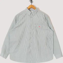 B.D. L/S Shirt - Green/White stripe
