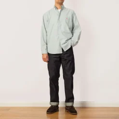 B.D. L/S Shirt - Green/White stripe