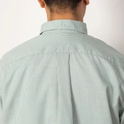 B.D. L/S Shirt - Green/White stripe