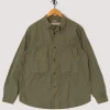 Broad Cloth Anorak Shirt - Khaki