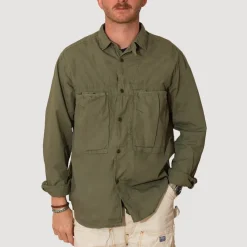 Broad Cloth Anorak Shirt - Khaki
