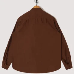 Broad Cloth Anorak Shirt - Brown