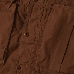 Broad Cloth Anorak Shirt - Brown