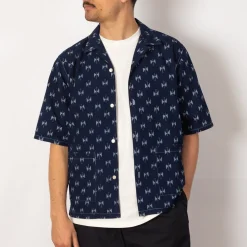 Cabana Shirt Indigo Kasuri - Papillon