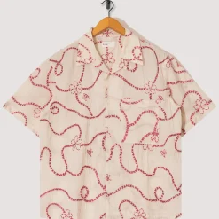 Camp Shirt - Ecru/Terracotta