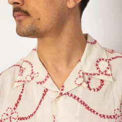 Camp Shirt - Ecru/Terracotta