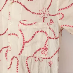 Camp Shirt - Ecru/Terracotta