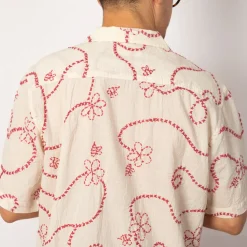 Camp Shirt - Ecru/Terracotta