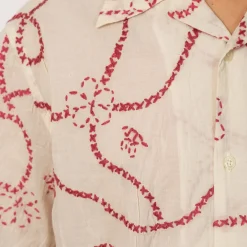 Camp Shirt - Ecru/Terracotta