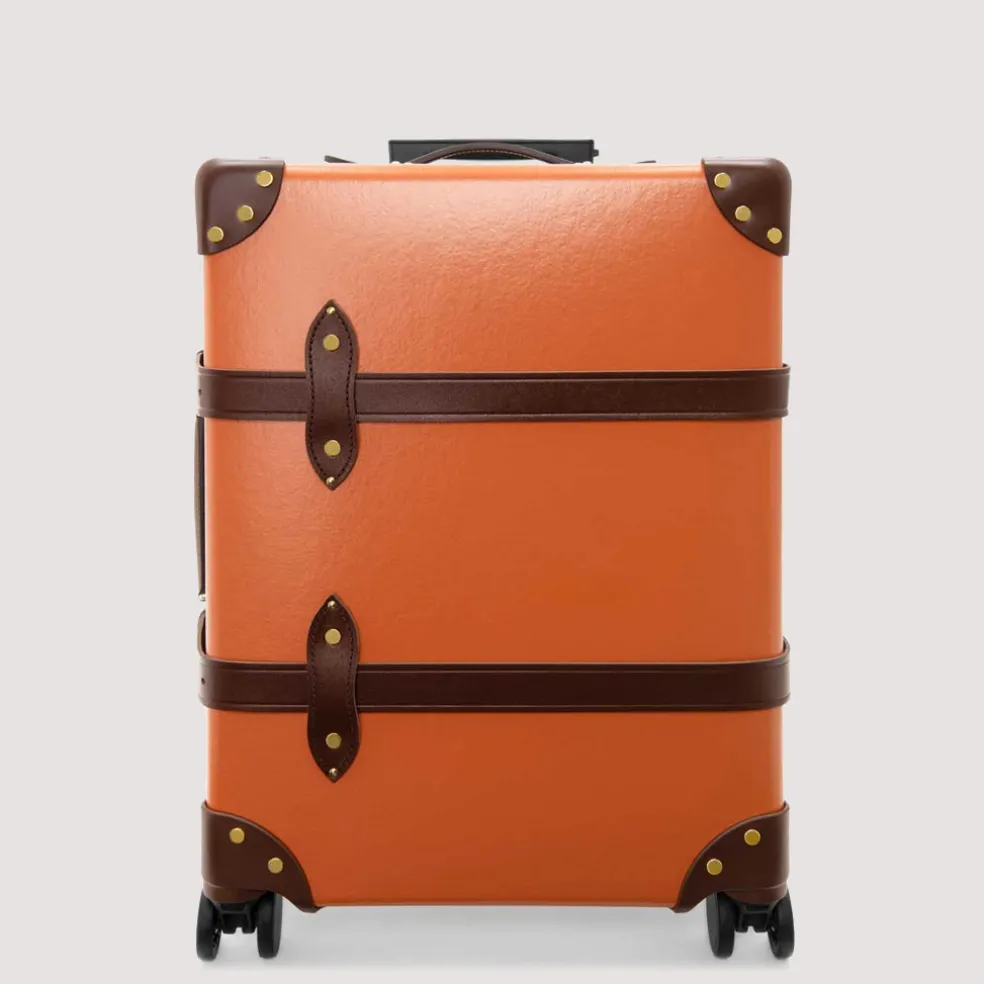 Centenary Four Wheel Carry-On Case - Marmalade/Brown/Gold