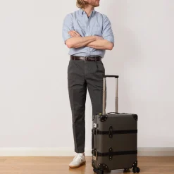 Centenary Four Wheel Carry-On Case - Charcoal/Black/Chrome