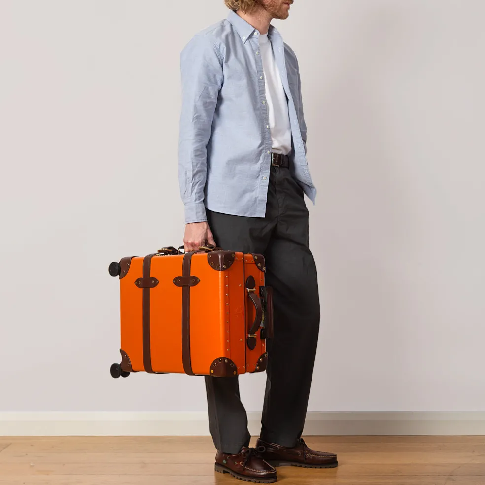 Centenary Four Wheel Carry-On Case - Marmalade/Brown/Gold