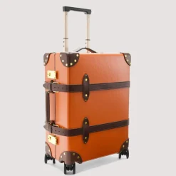 Centenary Four Wheel Carry-On Case - Marmalade/Brown/Gold