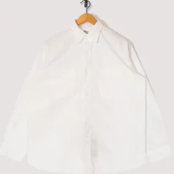 Chambray Work Shirt Wide Fit - White