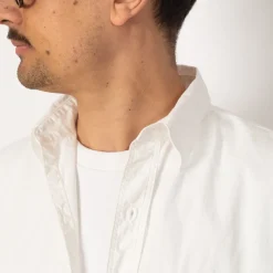 Chambray Work Shirt Wide Fit - White