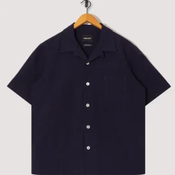 Cocktail Shirt - Navy Seersucker