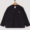 Collarless Jacket - Dark Navy