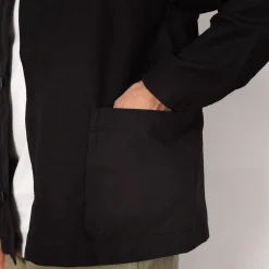 Collarless Jacket - Dark Navy