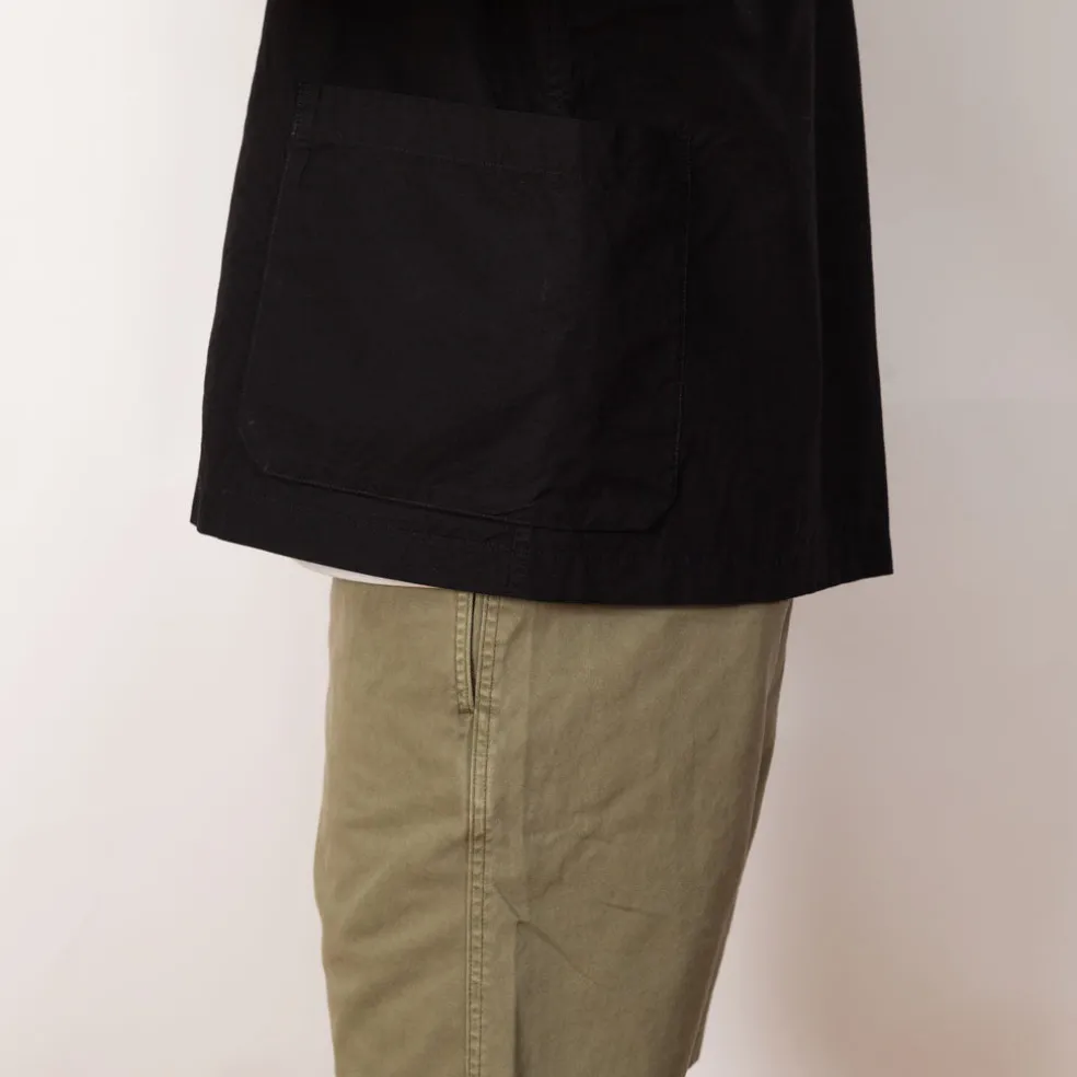 Collarless Jacket - Dark Navy