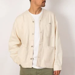 Collarless Jacket - Ecru