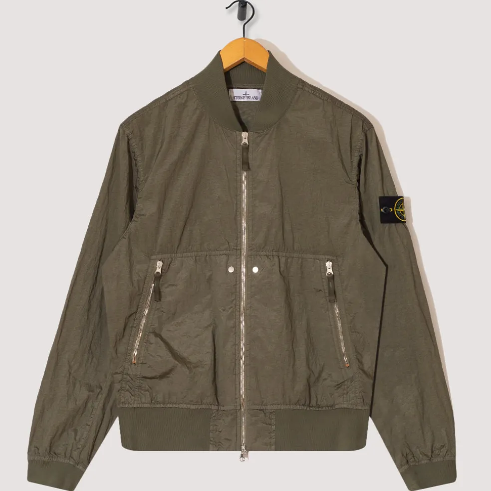 Crinkle Bomber - Military Green (V0054)
