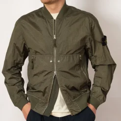 Crinkle Bomber - Military Green (V0054)