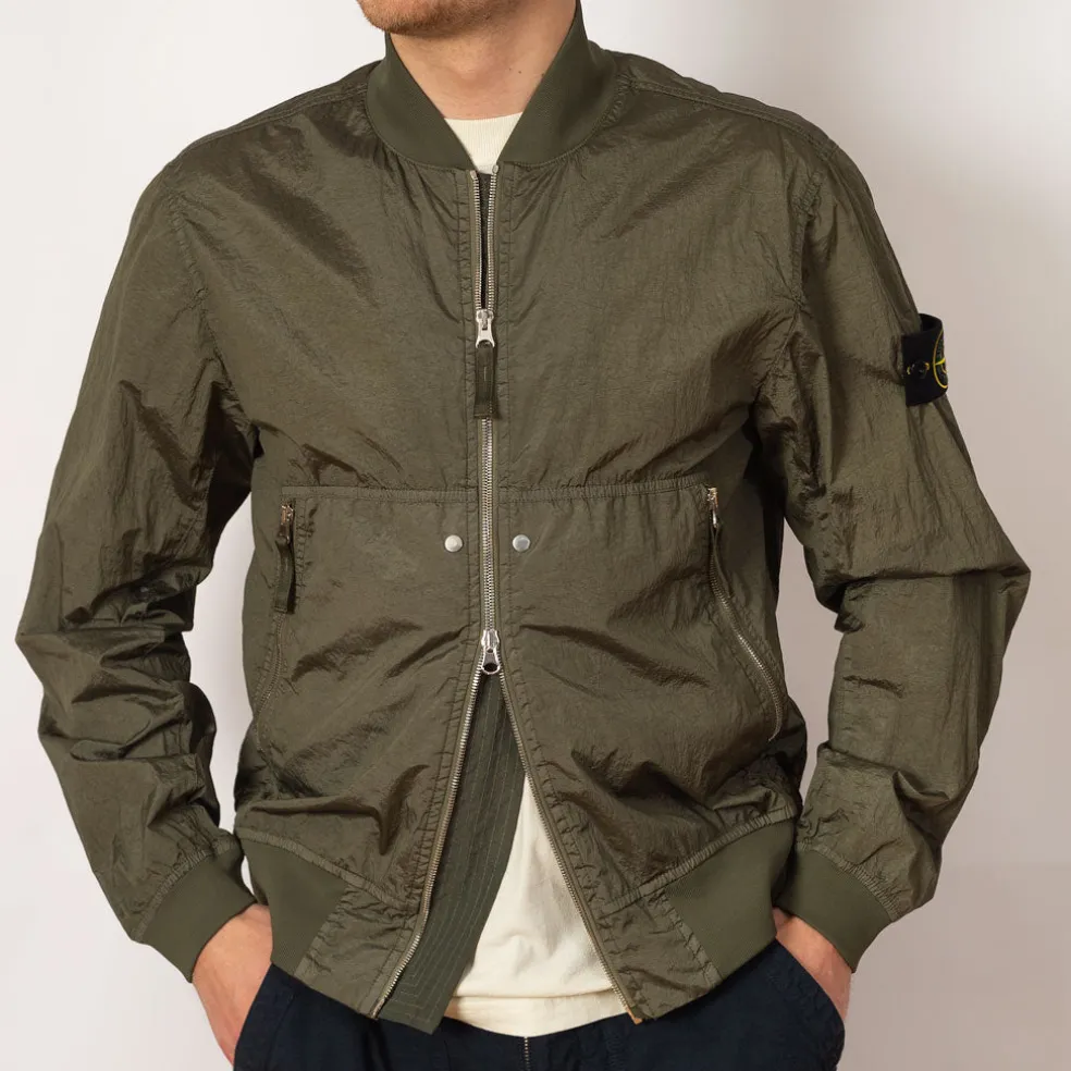 Crinkle Bomber - Military Green (V0054)