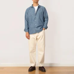 Curtis Light Chambray Shirt - Light Indigo