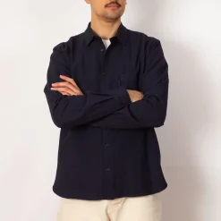 Curtis Shirt - Navy Seersucker