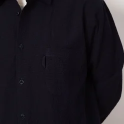 Curtis Shirt - Navy Seersucker