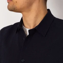Curtis Shirt - Navy Seersucker