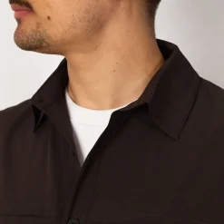 Dot Air Shirt - Dark Brown