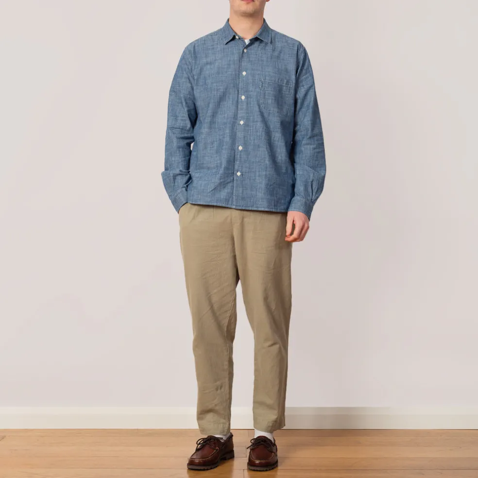 Drawcord Assembly Pant - Sage Cotton Linen