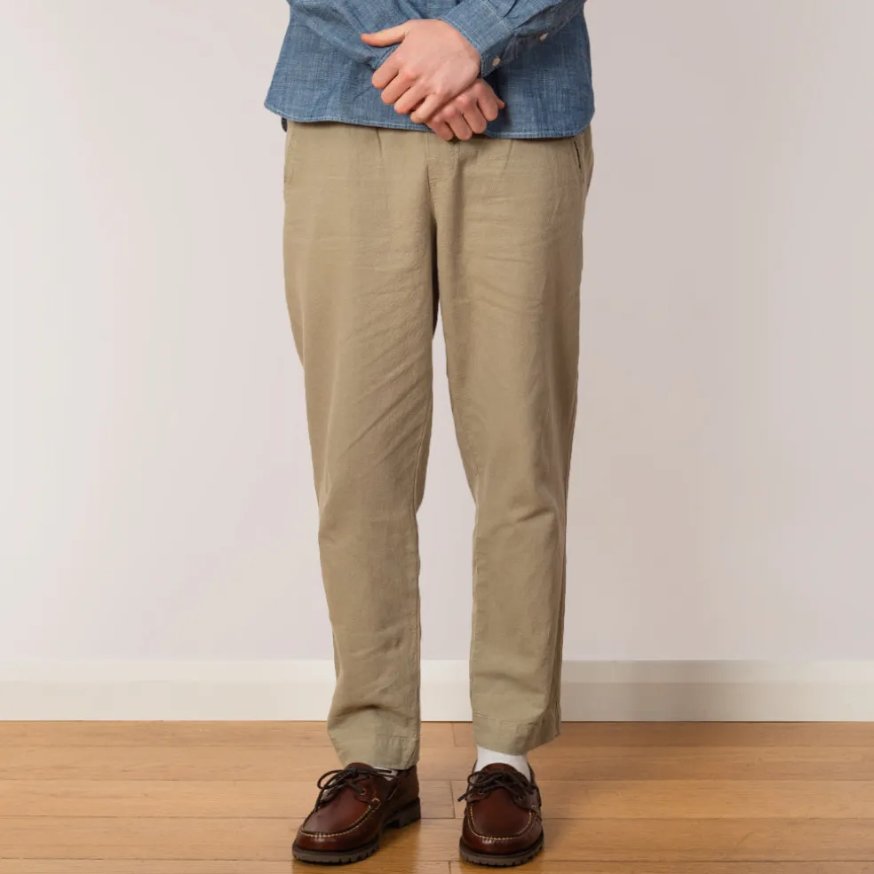 Drawcord Assembly Pant - Sage Cotton Linen