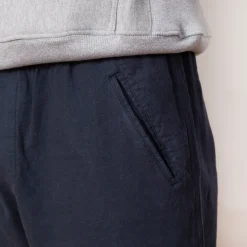 Drawcord Assembly Pant - Soft Navy Cotton Linen