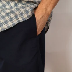 Easy Straight Pants - Navy