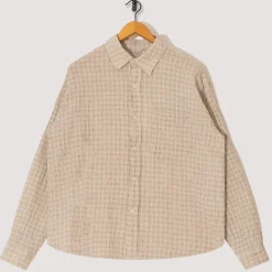 Executive Shirt - Beige Structure Check