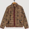 Folk Domino Zip Fleece - Beige