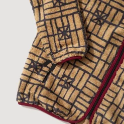Folk Domino Zip Fleece - Beige