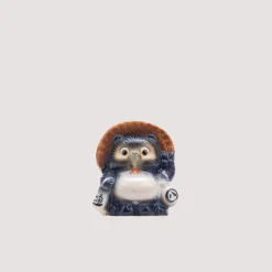 Fortune Raccoon Dog Piggy Bank - Navy