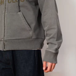Geo Zip Hoodie - Black