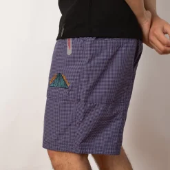 Gridded Ripstop Utility Short - Blueberry