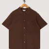 Gustav Crochet Jersey Shirt - Chestnut