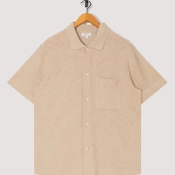 Gustav Crochet Jersey Shirt - Oatmeal