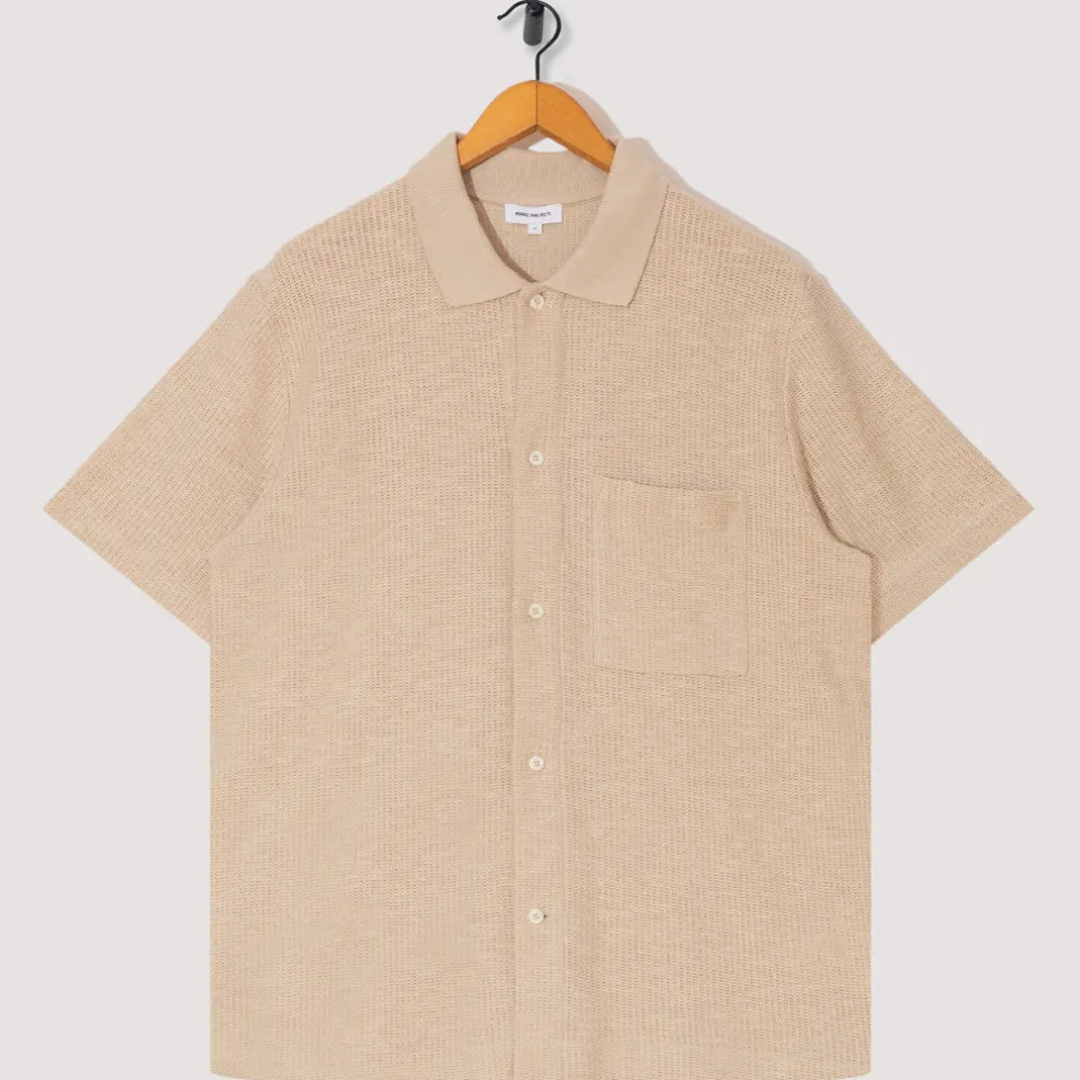 Gustav Crochet Jersey Shirt - Oatmeal