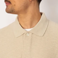 Gustav Crochet Jersey Shirt - Oatmeal