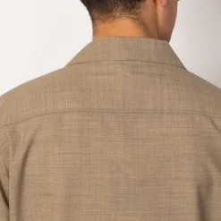 Half Sleeved Shirt - Light Brown