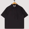Half Zip Pull On Shirt - Black