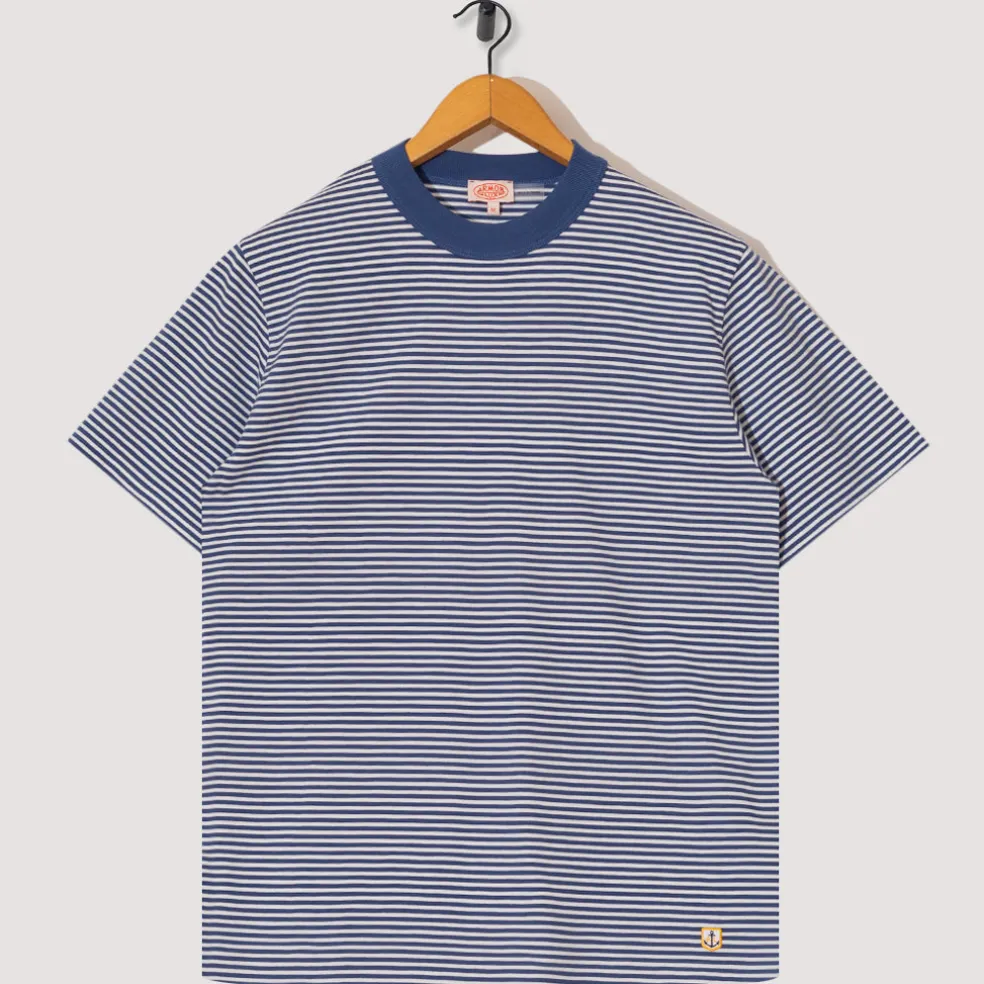 Heritage Striped T-Shirt - Obscure/Milk